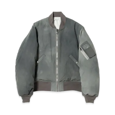 BEAMS FUTURE ARCHIVE Fade Nylon MA-1 "Grey"
