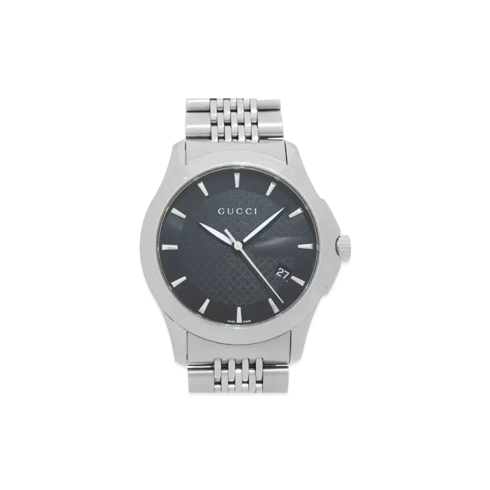 GUCCI G Timeless "Black/Stainless Steel/Silver"