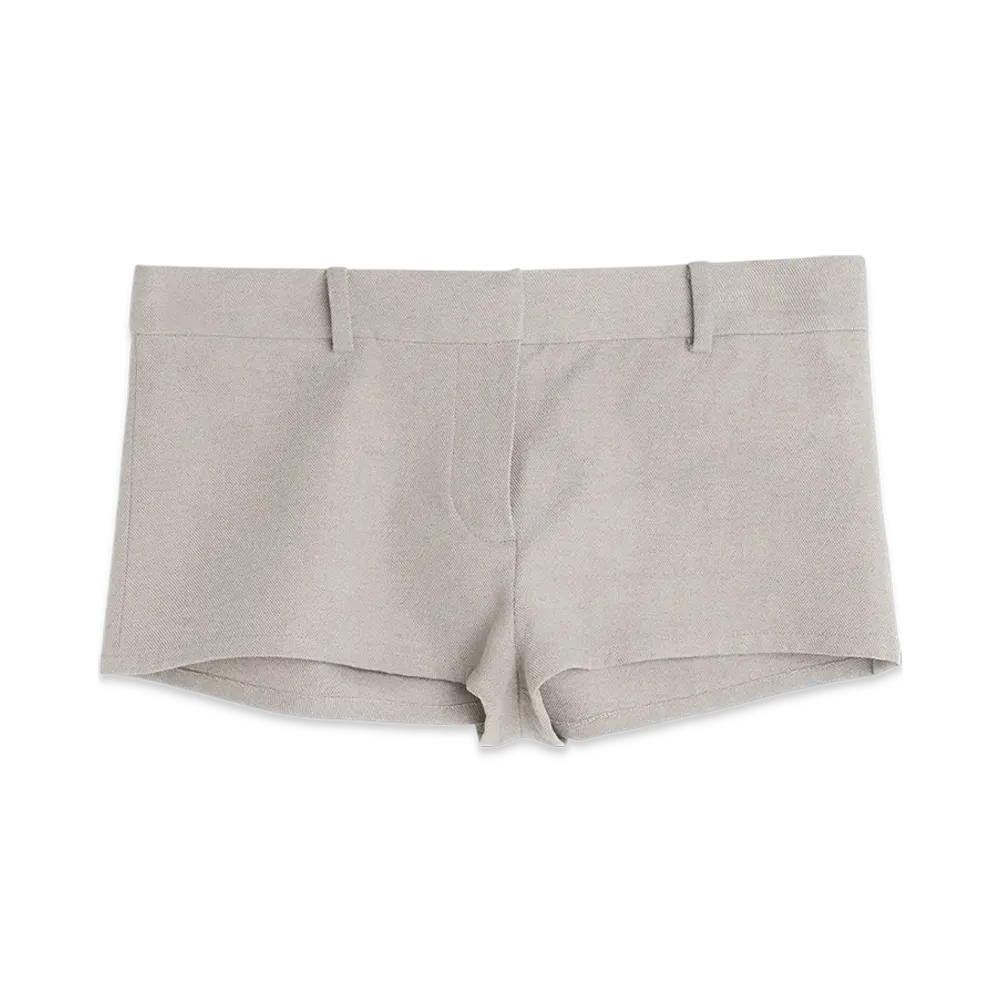 OUR LEGACY Women's Dune Shorts "Stone Gravel Draping Canvas"