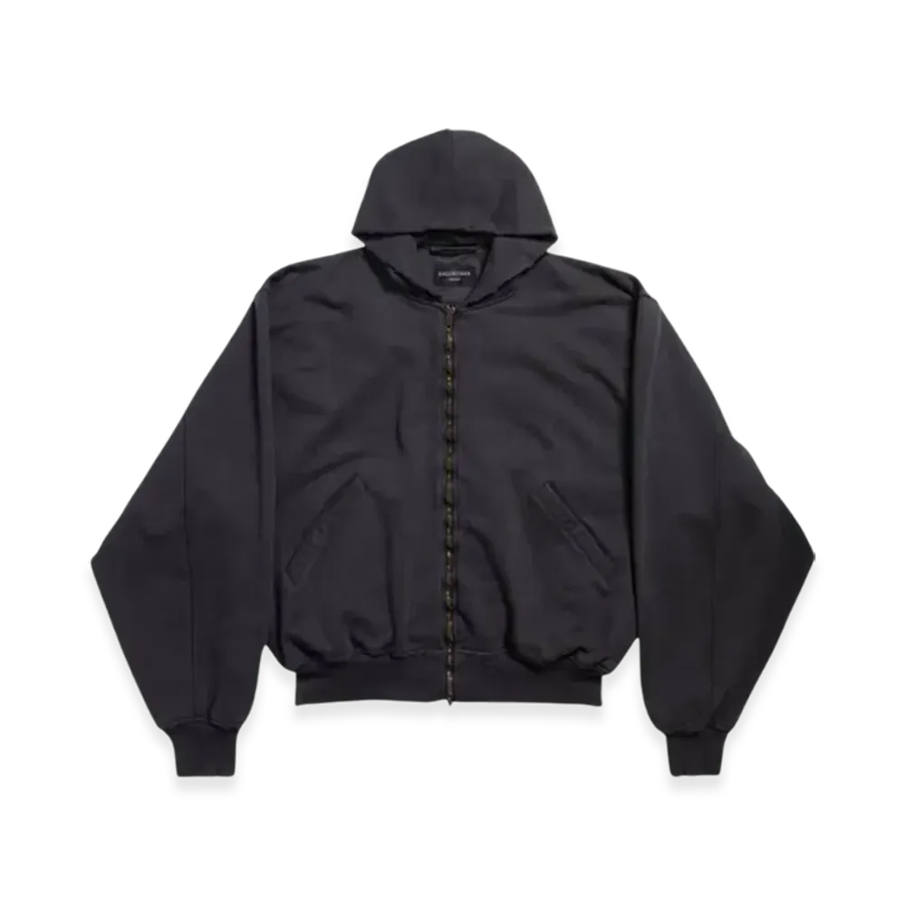 BALENCIAGA Agaicnelab Hooded Bomber "Black Orange"