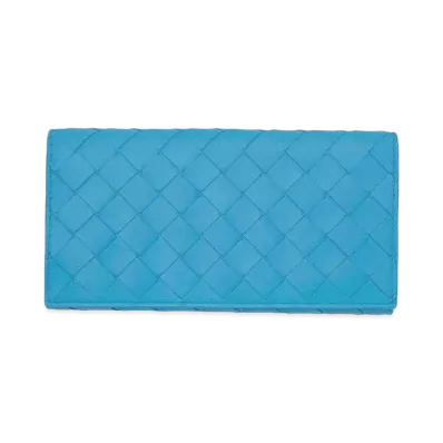 Bottega Veneta Intrecciato Calfskin Bi-fold Wallet "Pool"