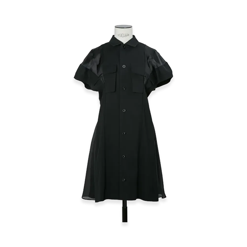 sacai Wool Suiting Dress "Black"