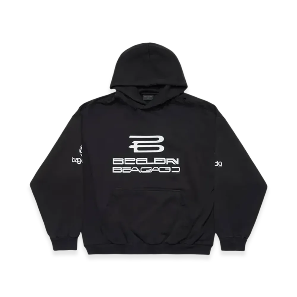 BALENCIAGA AI Generated Medium Fit Hoodie "Black White"