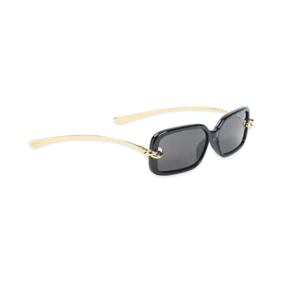 Bottega Veneta Women's Knot Rectangular Sunglasses "Black"