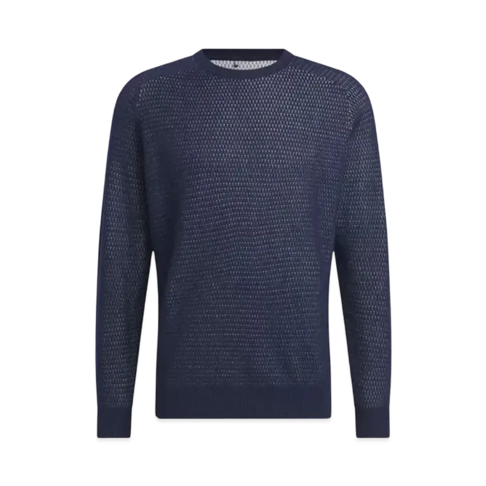 adidas Primeknit Double Face Long Sleeve Crewneck Sweater "Collegiate Navy/White"