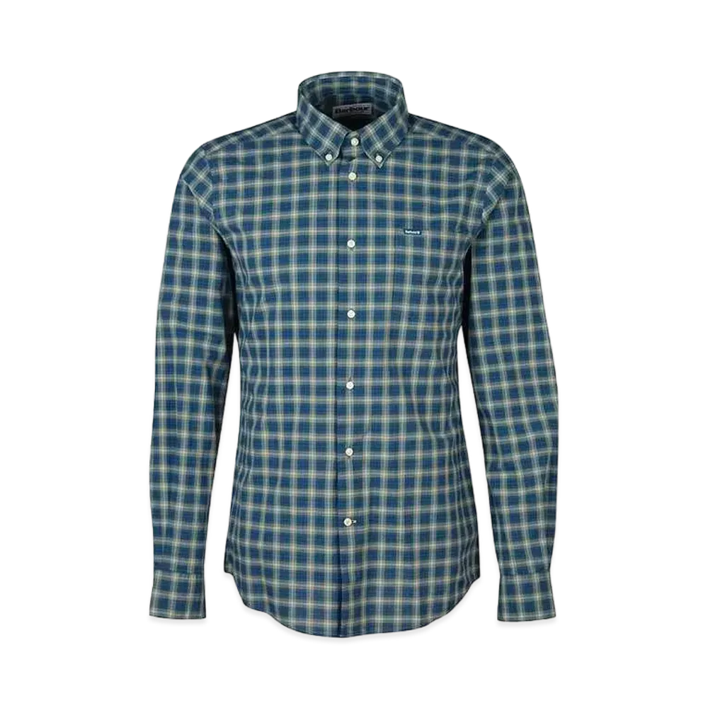 Barbour Lomond Check Button Down Shirt (Tailored Fit) "Navy"