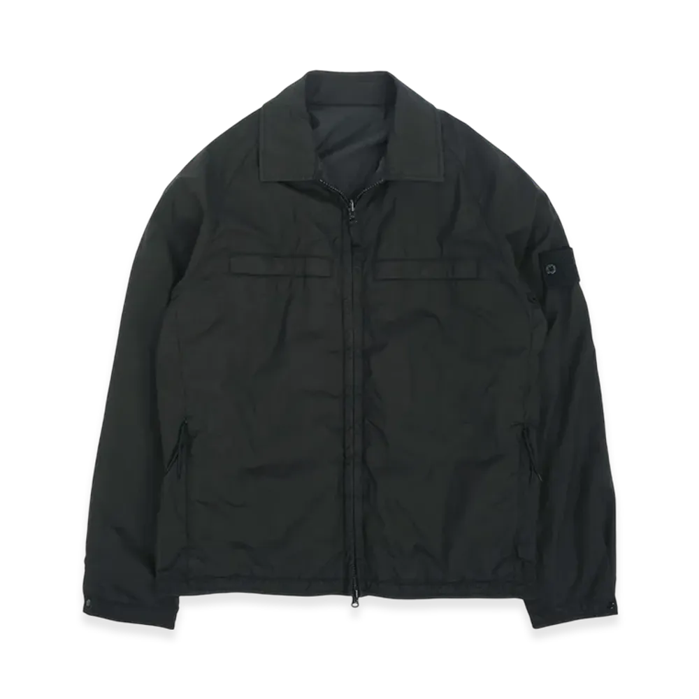 Stone Island 119F4 Ghost Piece Stretch Cotton Reversible Overshirt - 21SS "Black"