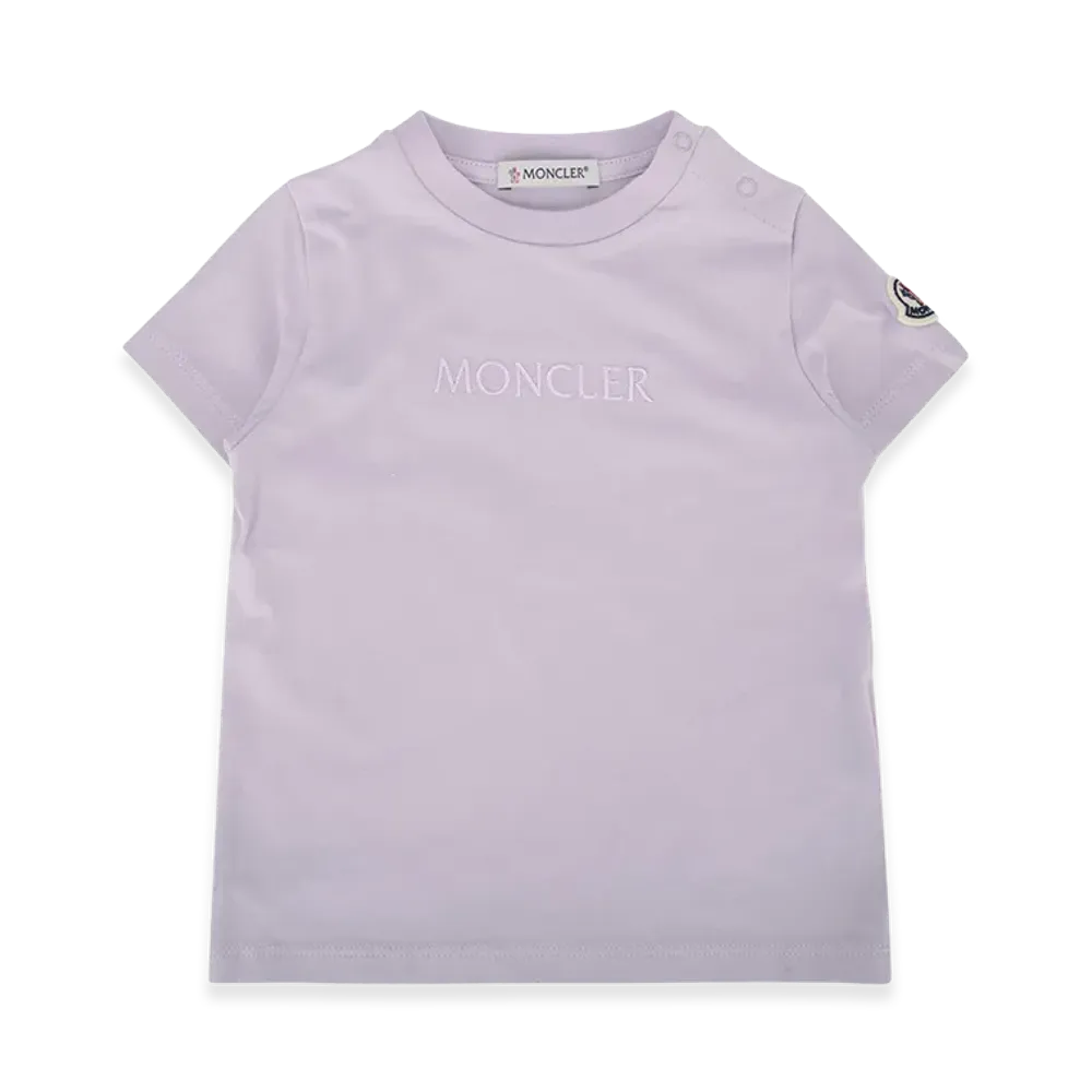 MONCLER Women's T-Shirt With Embroidered Logo "Purple"