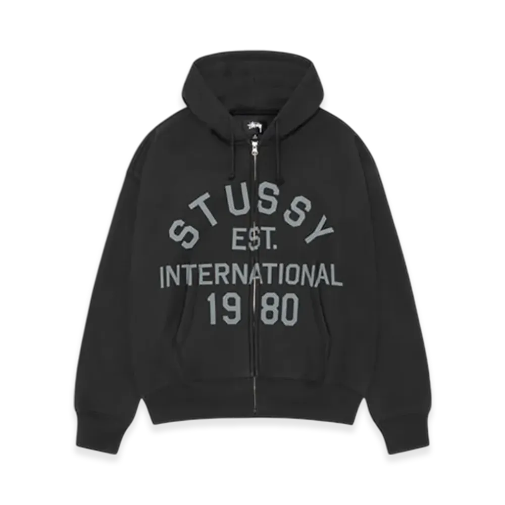 Stussy Established Zip Hoodie "Black"
