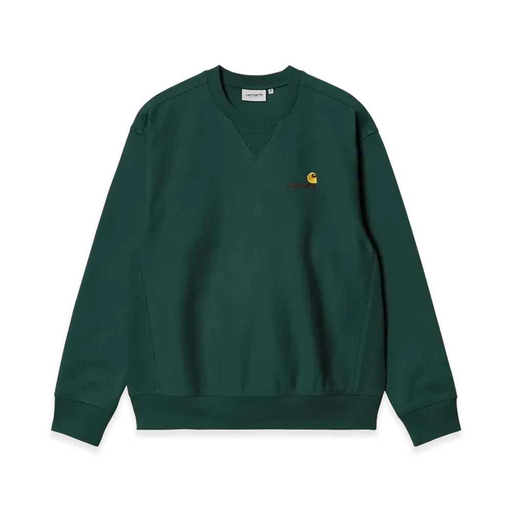 Carhartt WIP American Script Sweat "Dark Fir"