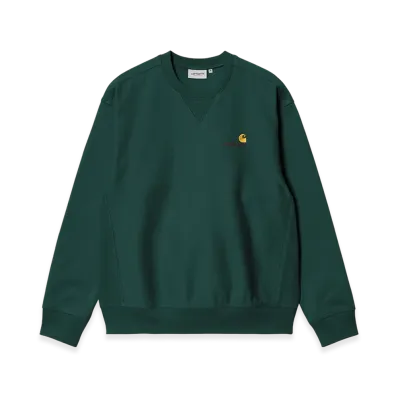 Carhartt WIP American Script Sweat "Dark Fir"