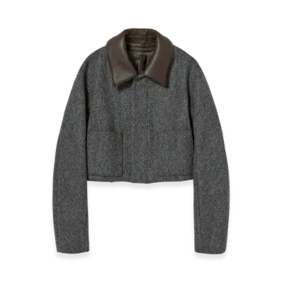 AURALEE Shetland Wool Double Cloth Blouson "Grey"