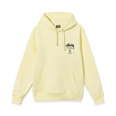 Stussy World Tour Hoodie 2021 "Pale Yellow"