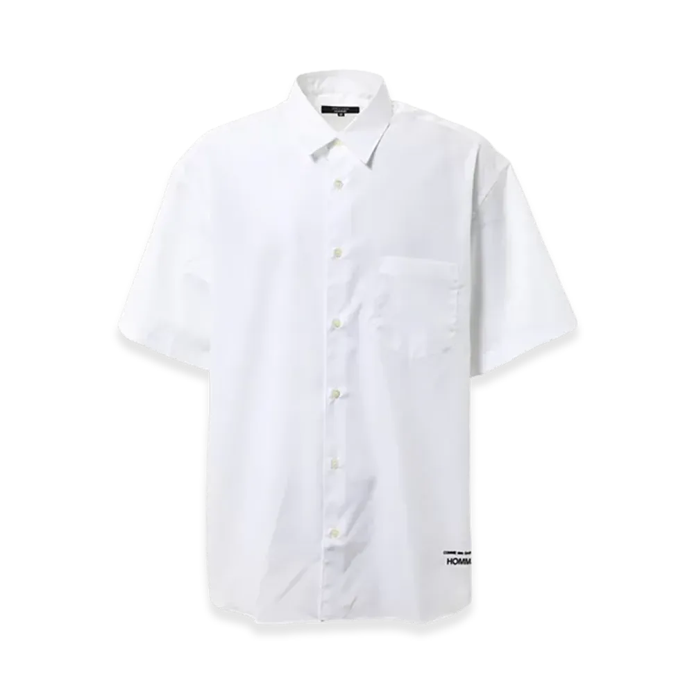 COMME des GARCONS HOMME Cotton Plain Logo Shirts "White"