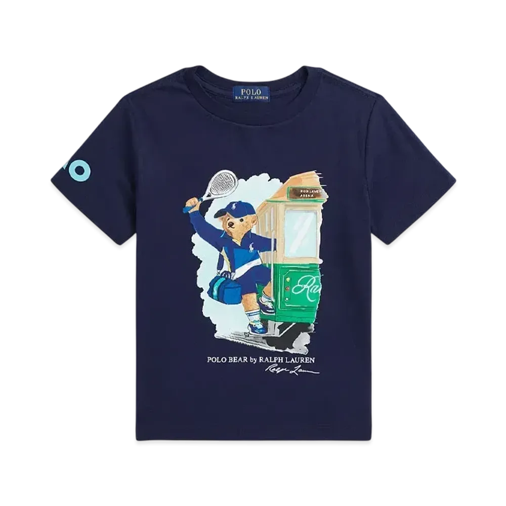 Polo Ralph Lauren x Australian Open Polo Bear Cotton T-Shirt (Boys) "Navy"
