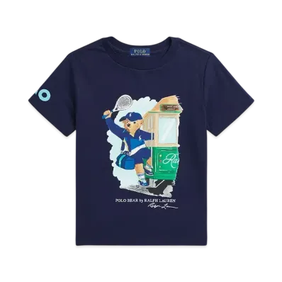 Polo Ralph Lauren x Australian Open Polo Bear Cotton T-Shirt (Boys) "Navy"