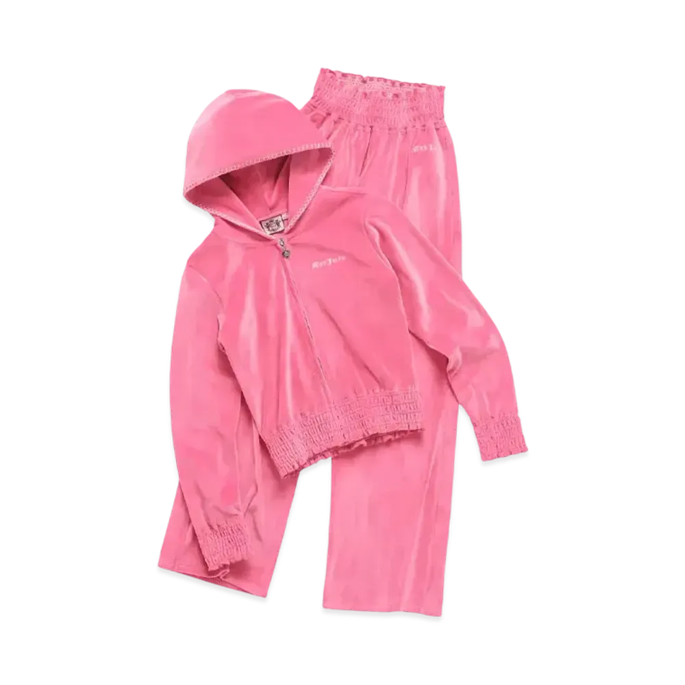 Madhappy x Juicy Couture Mad Juicy Smocked Velour Zip Up "Hot Pink"