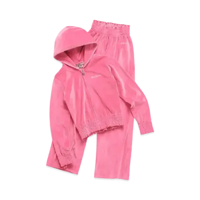 Madhappy x Juicy Couture Mad Juicy Smocked Velour Zip Up "Hot Pink"