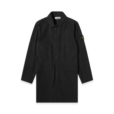 Stone Island 70333 Nylon Cotton Batavia Garment Dyed Mac - 22SS "Black"