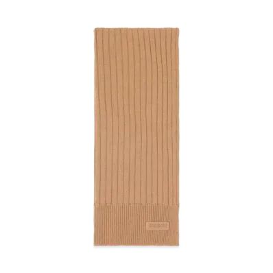 GUCCI Knit Wool Scarf "Brown"