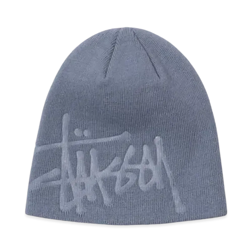 Stussy DEBOSSED STOCK LOGO BEANIE "Blue"