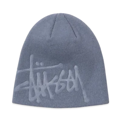 Stussy DEBOSSED STOCK LOGO BEANIE "Blue"