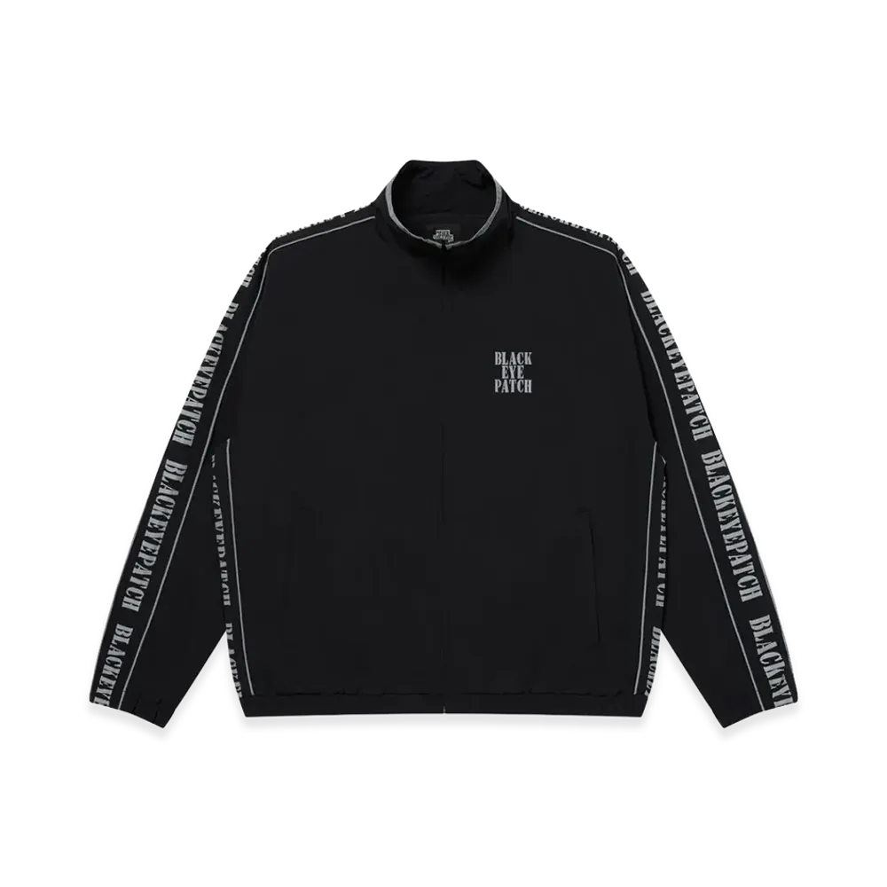 BlackEyePatch Reflective Stencil Logo Track Jacket "Black"