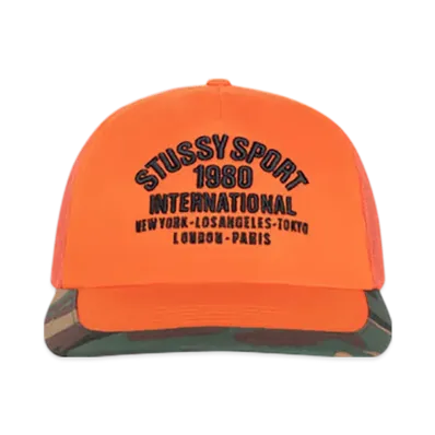 Stussy Trucker International Snapback "Orange"