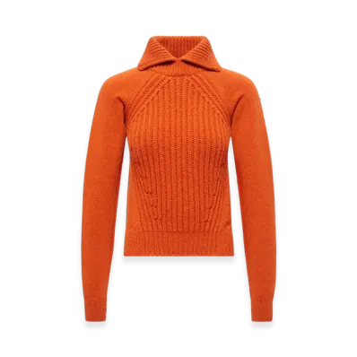 MONCLER Wool & Cashmere High Collar Jumper "Orange"