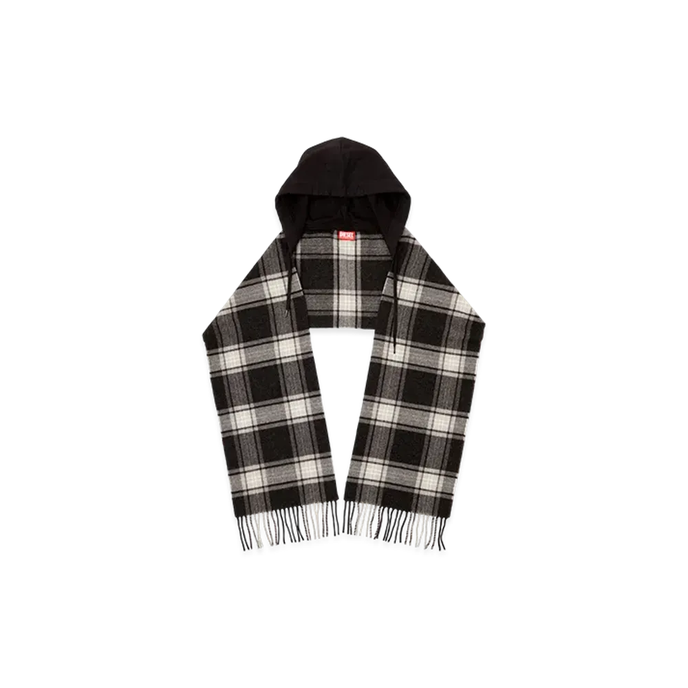 Diesel S-Carhood Hooded Stole "Black/White"