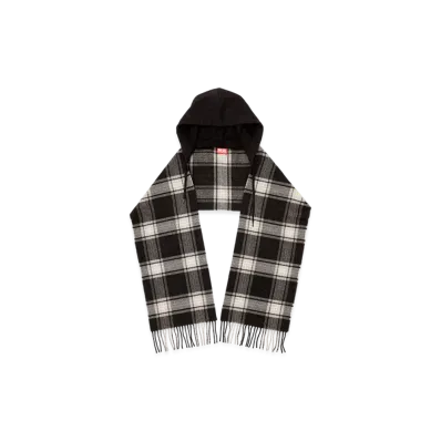 Diesel S-Carhood Hooded Stole "Black/White"