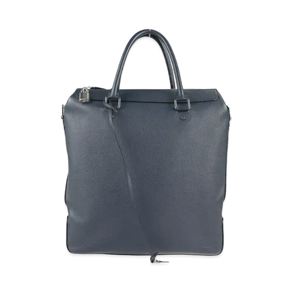 Louis Vuitton Zipped Tote Cuir Trillon "Blue Gris"