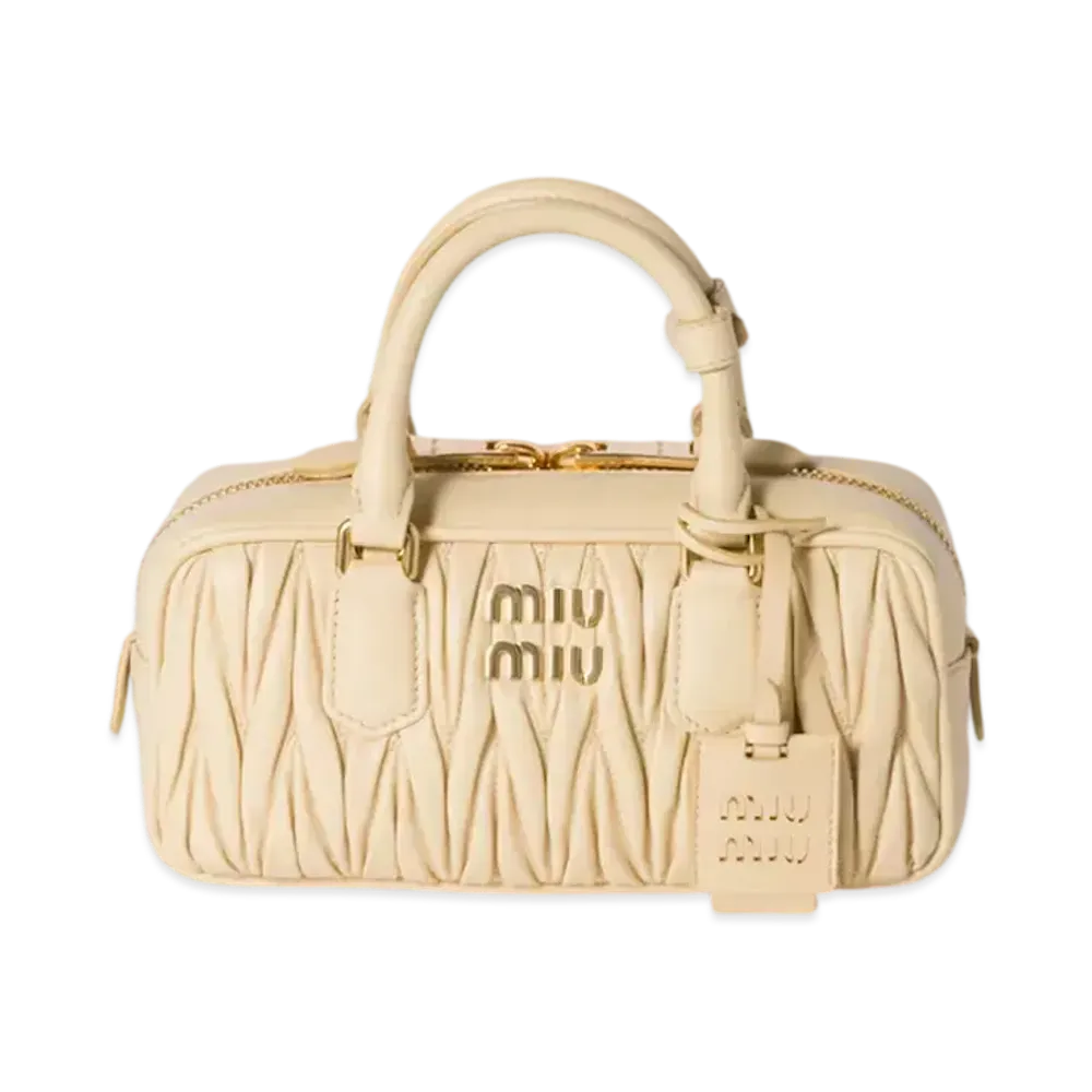 MIUMIU Arcadie Matelasse Nappa Leather Bag Regular "Soy Green"