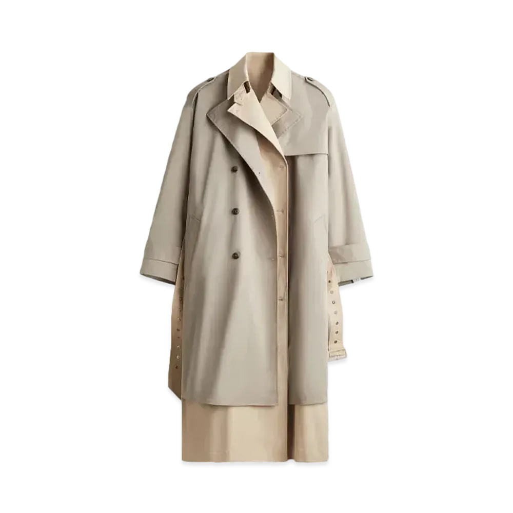 rokh x H&M Two Piece Twill Trench Coat "Beige"