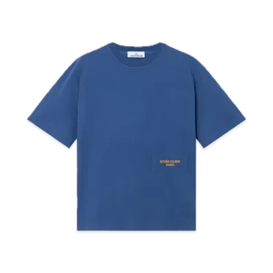 Stone Island Marina 2100023 Combed Organic Cotton Jersey "Marine Blue"