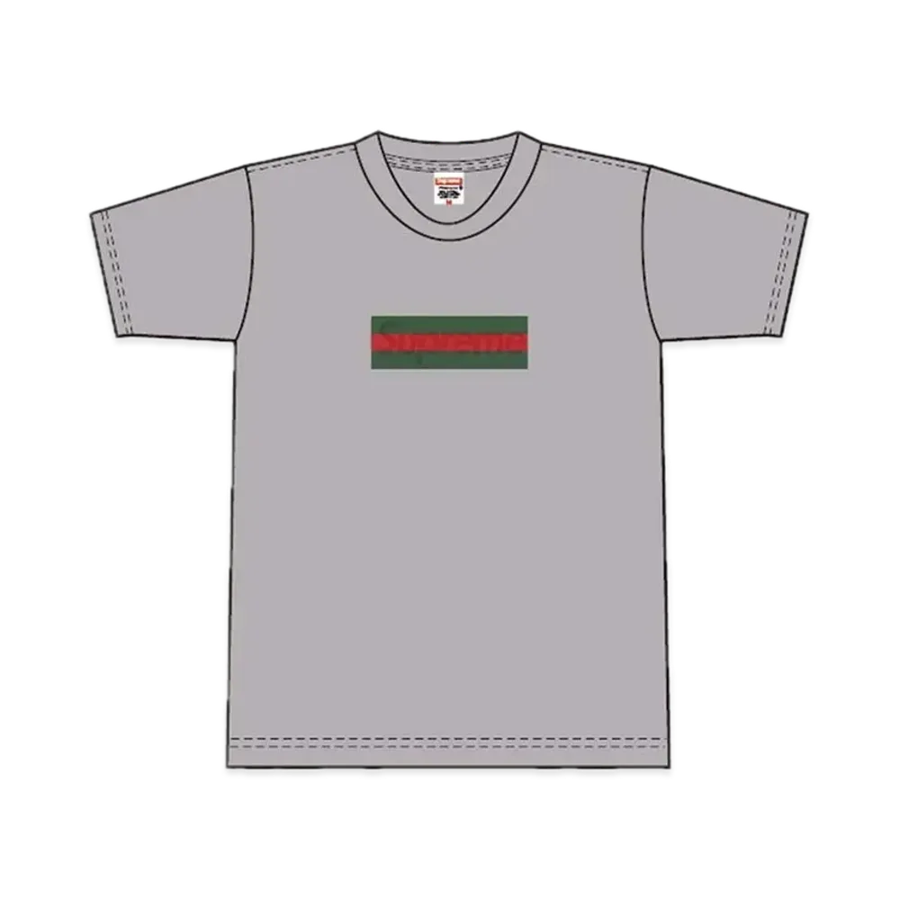 Supreme Gucci Box Logo Tee "Heather Grey"