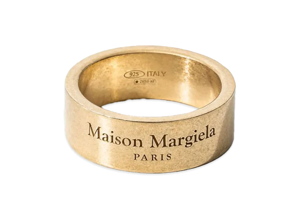 Maison Margiela Wide Logo Palladium Ring "Gold"