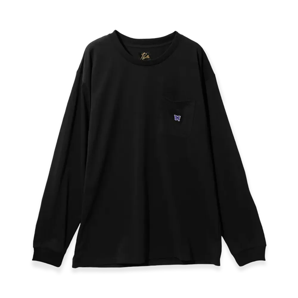 NEEDLES L/S Crew Neck T-Shirt Poly Jersey "Black"