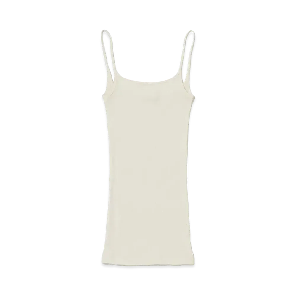 AURALEE Organic Soft Rib Camisole "Ivory"