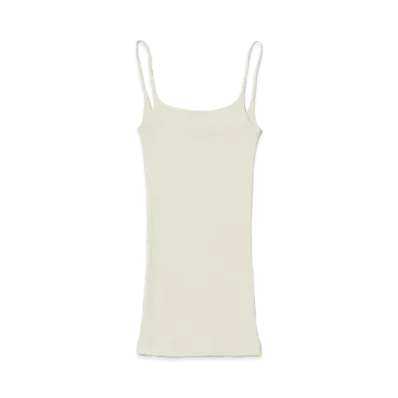 AURALEE Organic Soft Rib Camisole "Ivory"