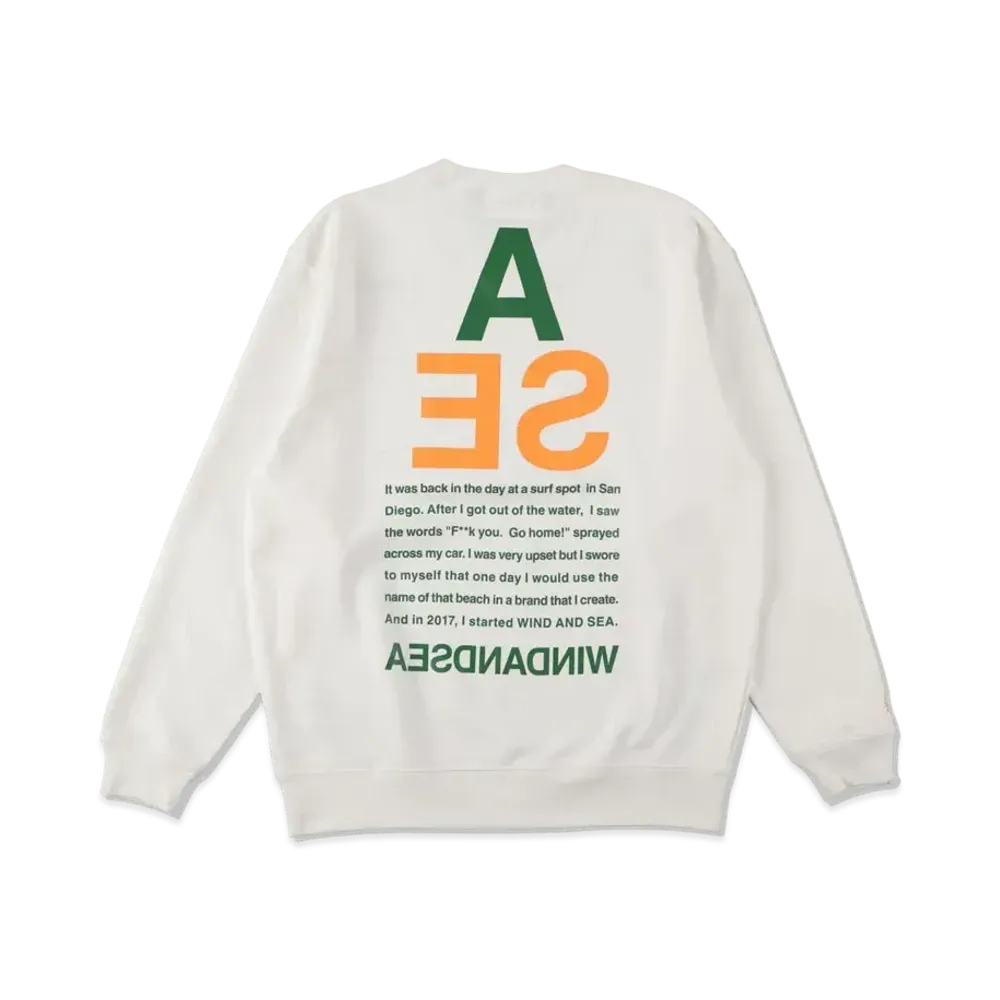 WIND AND SEA A32(TRIANGLE) LIGHT CREW NECK "White"