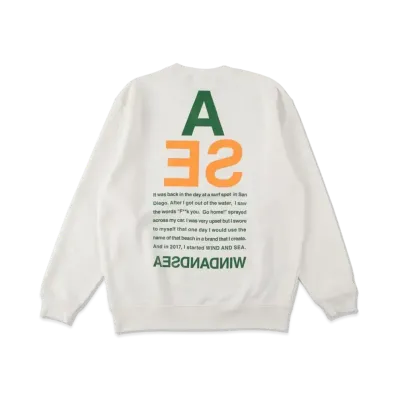 WIND AND SEA A32(TRIANGLE) LIGHT CREW NECK "White"