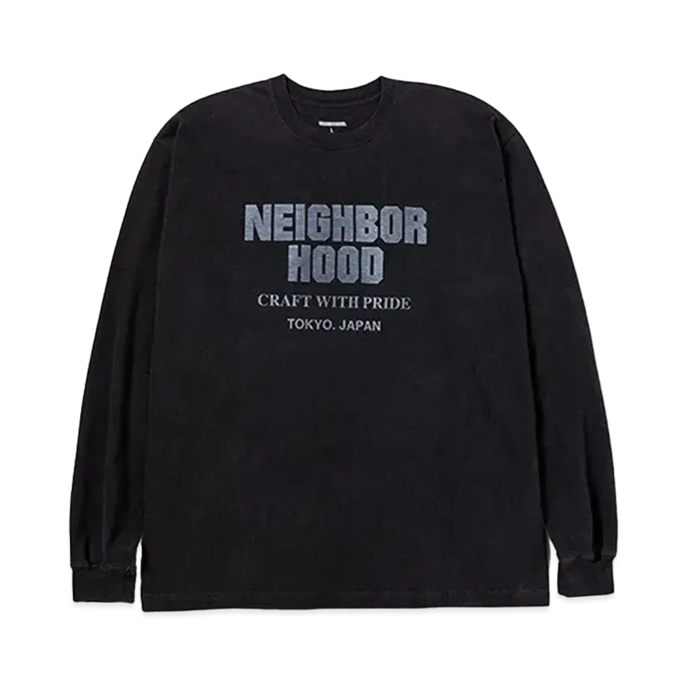 NEIGHBORHOOD for ISETAN NH 232 SPOT . TEE LS-1 "Black"