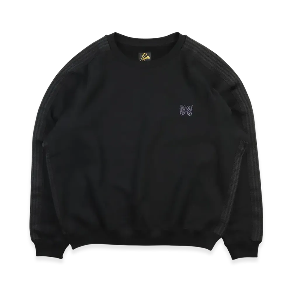 NEEDLES Track Crew Neck Shirt - Cotton Jersey "Black"