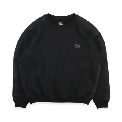 NEEDLES Track Crew Neck Shirt - Cotton Jersey "Black"