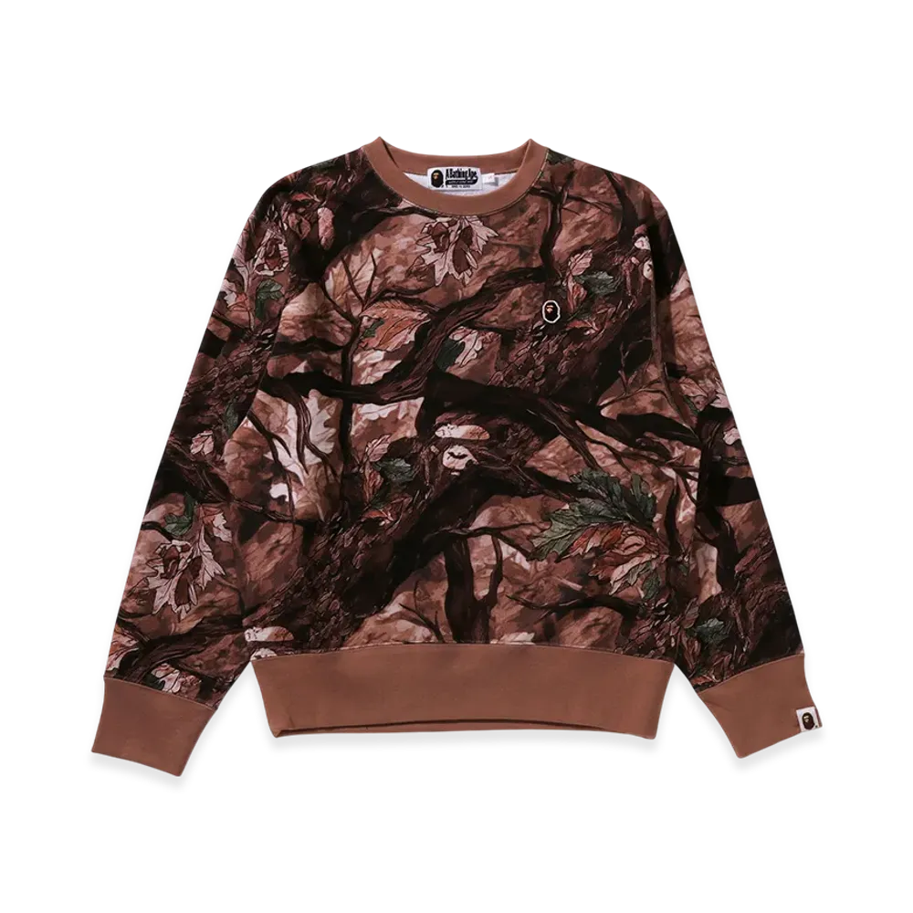 A BATHING APE Ladies' Crewneck Sweatshirt "Burgundy"