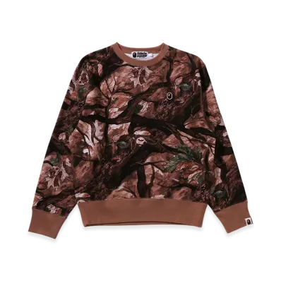 A BATHING APE Ladies' Crewneck Sweatshirt "Burgundy"