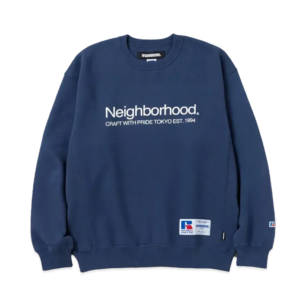 NEIGHBORHOOD x Russell Athletic . Sweat Shirt LS "Navy"