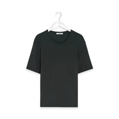 LEMAIRE Women's Ribbed T-Shirt "Squid Ink"