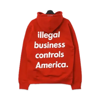 Supreme Illegal Business Hooded Sweatshirt "Red"